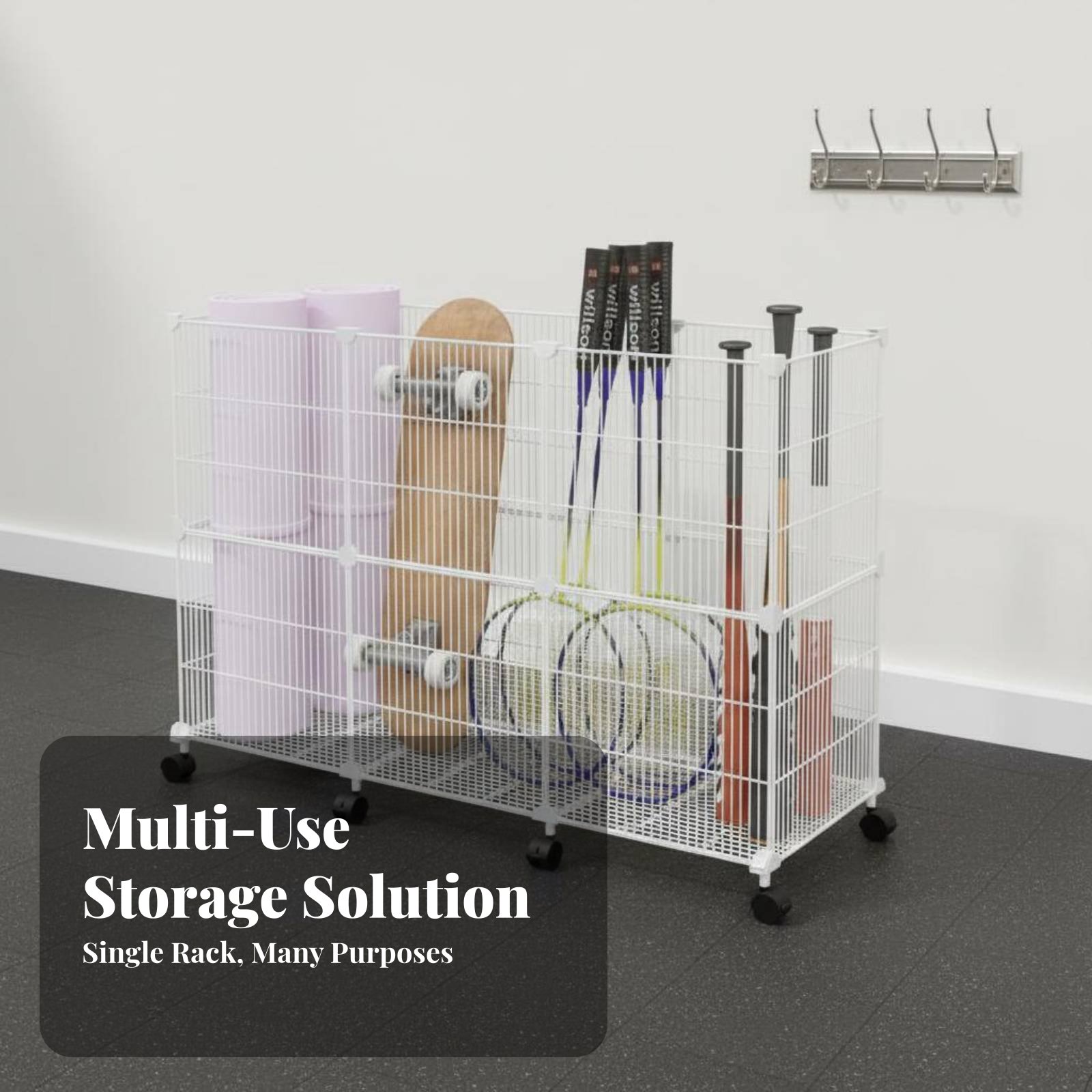 Sports Equipment Organizer - Carrito de Almacenamiento para Equipamiento Deportivo,
