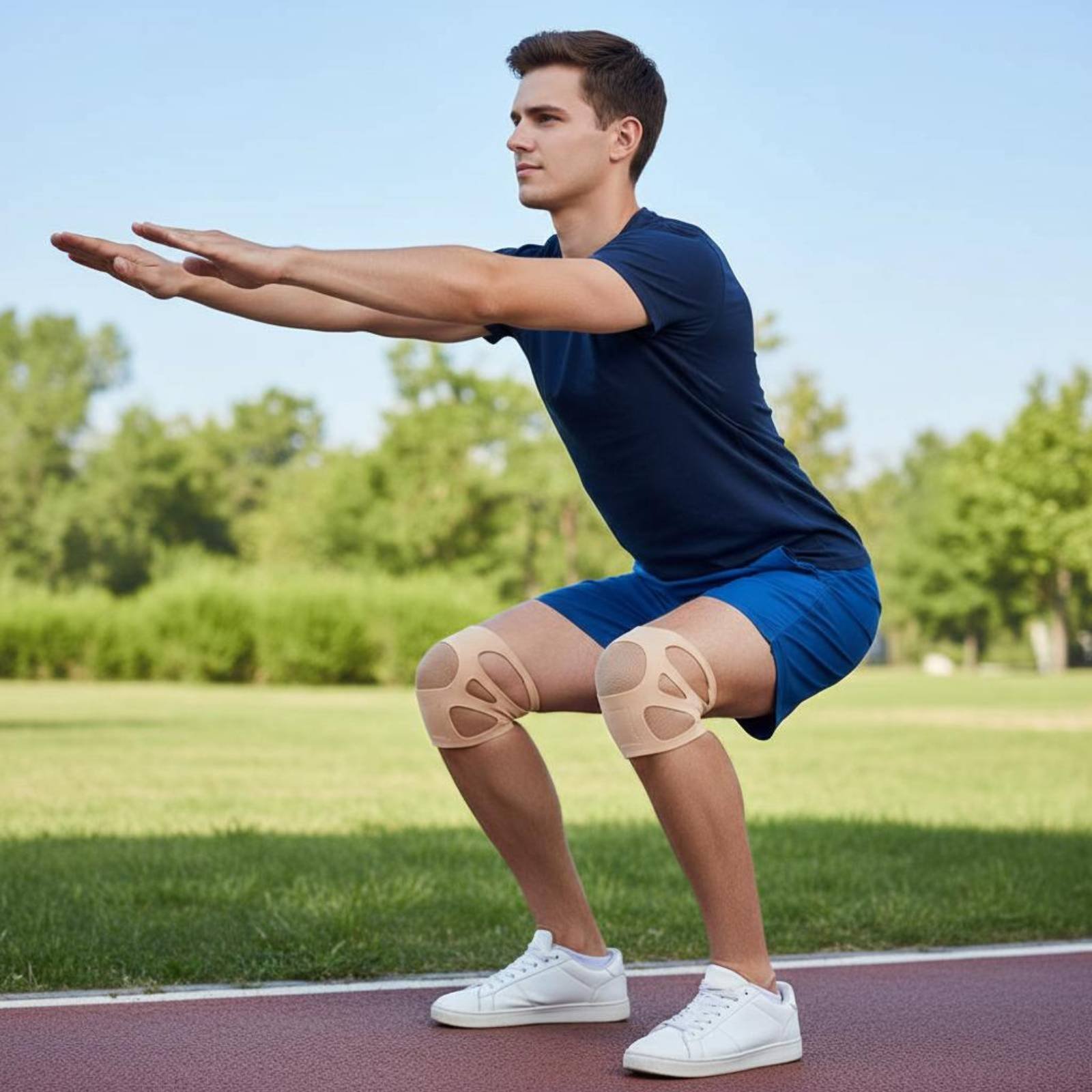 Rodillera de silicona para uso - Sports Equipment Knee Support reseña y precio