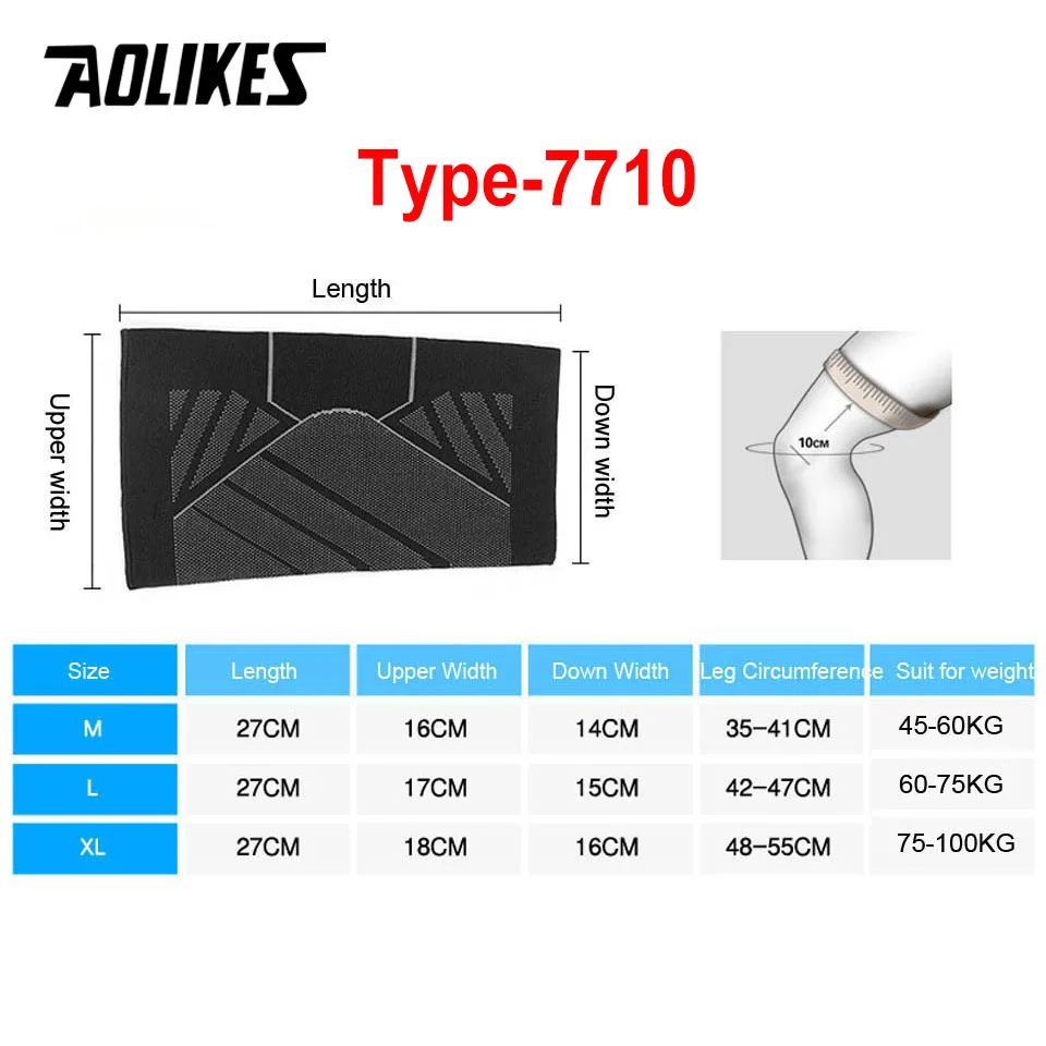 AOLIKES 1 Uds rodillera de com - Sports Equipment Knee Support reseña y precio